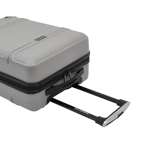 Travelers Club Skyline Spinner Luggage, Gray, 22-Inch Carry-On L8594