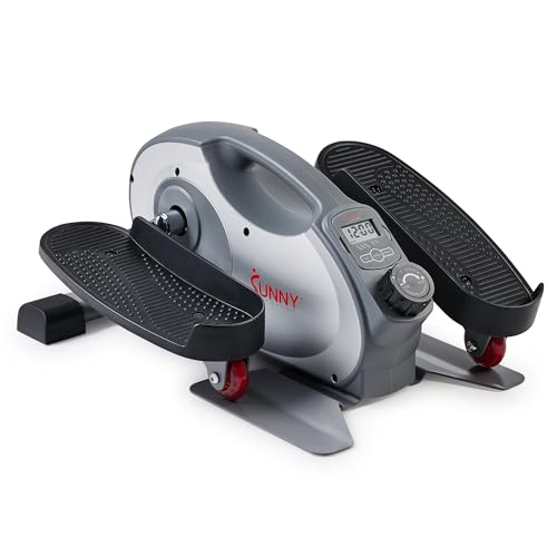 Sunny Health & Fitness Under Desk Elliptical Exerciser, Magnetic, Pink Y689540