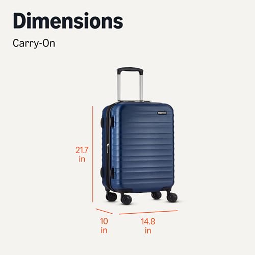 Amazon Basics 21" Hardside Carry-On Luggage with Wheels, Expandable, Black L489