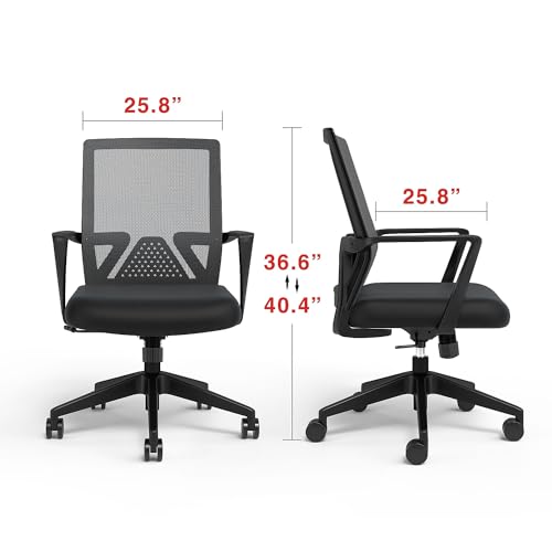 Staples Cartwright Ergonomic Office Desk Chair, Adjustable Mesh, Black N61606