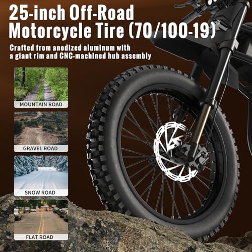 GT73PRO/GT73 Electric Dirt Bike for Adults, 3000W 60V 50MPH, Dual Battery 85 Miles Z405