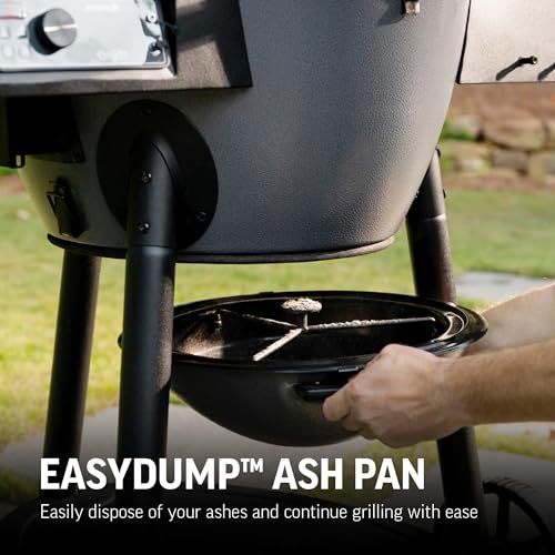 Char-Griller AKORN Kamado Charcoal Grill and Smoker with Cast Iron Grates, Graphite W412362