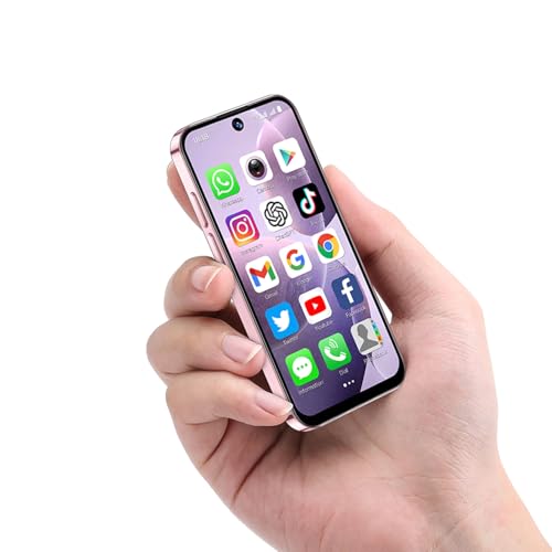 Mini Smartphone Unlocked 3.88" HD WiFi Small Mobile Phone for Kids Pink Q340