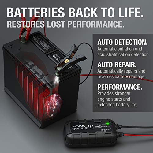 NOCO GENIUS10 Smart Battery Charger 10A 6V/12V for Lead-Acid & Lithium R98099