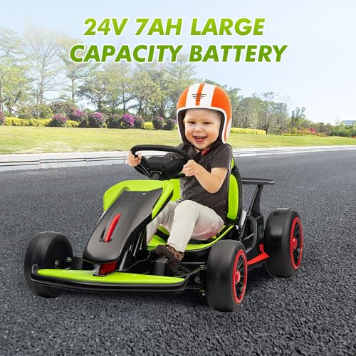 24V Electric Go Kart Drifting Ride On Car for Kids 6-12 Years Old T574114