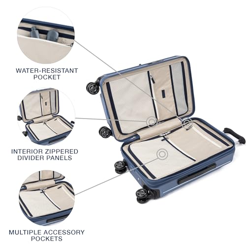 Travelpro Platinum Elite Hardside Expandable Carry-On Luggage, 8 Wheel Spinner, TSA Lock, 20-Inch X826544