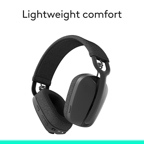Logitech Zone Vibe 100 Wireless Over Ear Headset with Noise Canceling Microphone, Off White A852
