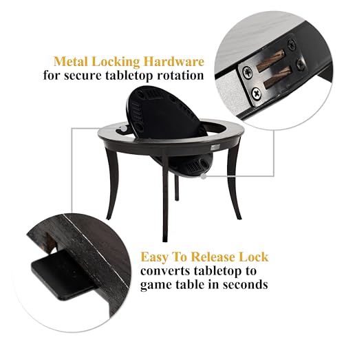 Barrington Folding Poker Table with Padded Rail and Felt Playing Surface D15193