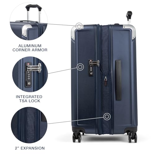 Travelpro Platinum Elite Hardside Expandable Carry-On Luggage, 8 Wheel Spinner, TSA Lock, 20-Inch X826544