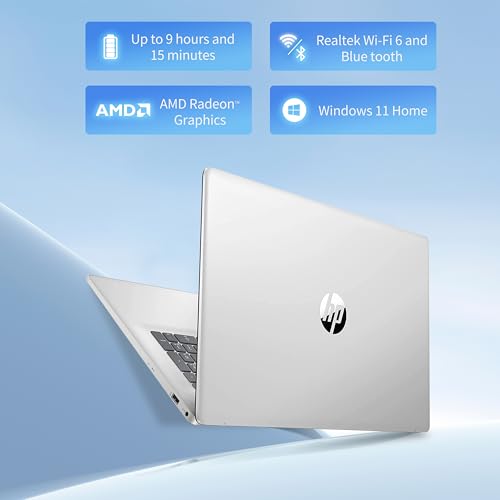 HP 17.3 inch Laptop, AMD Ryzen 5, 32GB RAM, 1TB SSD, Touchscreen, Silver (Renewed) Y6218