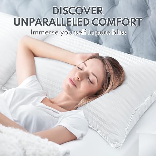 King Size Bed Pillows Set of 2 - Cooling Down Alternative Microfiber Fill F1530
