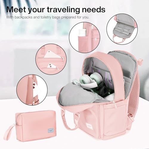 LARVENDER Luggage Sets 3 Piece, 20in Carry On PP Hardshell Suitcase with Spinner Wheels Q3160