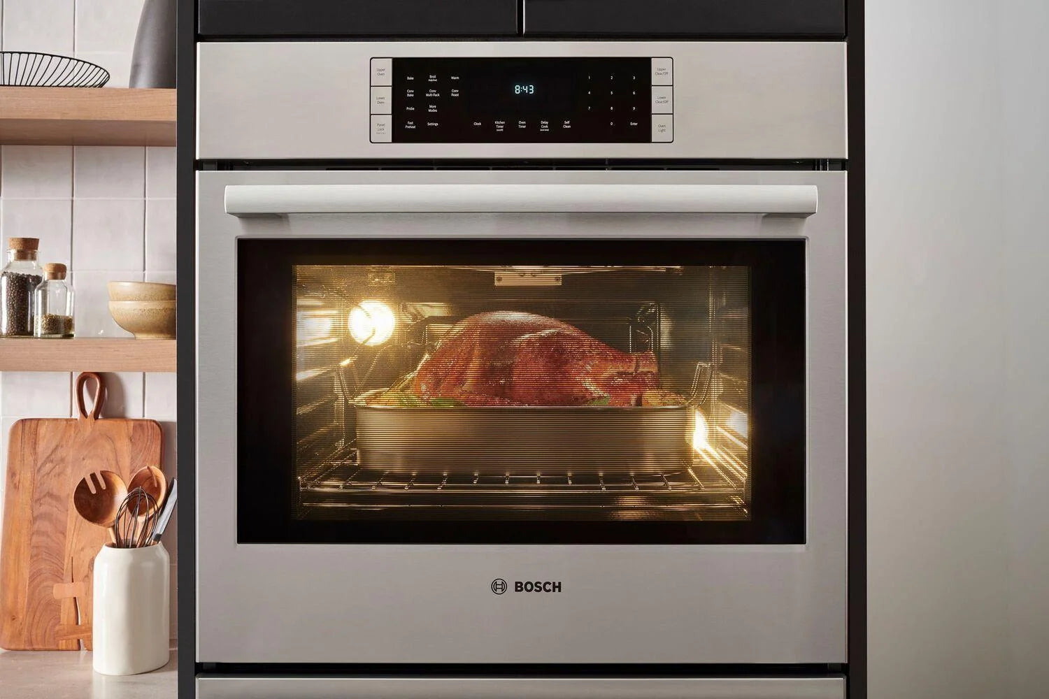 Bosch HBL8453UC 30 inch Stainless Steel Single Electric Convection Wall Oven H410247