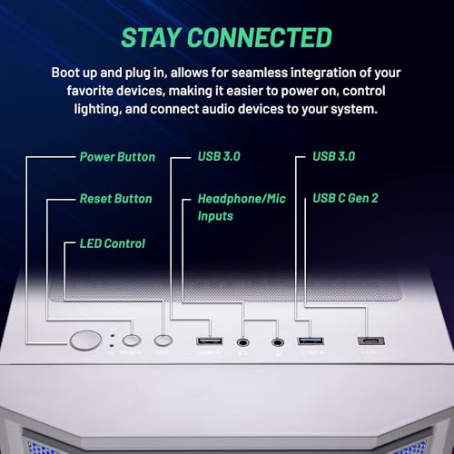 Skytech Archangel Gaming PC Desktop, Intel i5 13400F, RTX 4060, 2TB SSD, 32GB RAM Y141