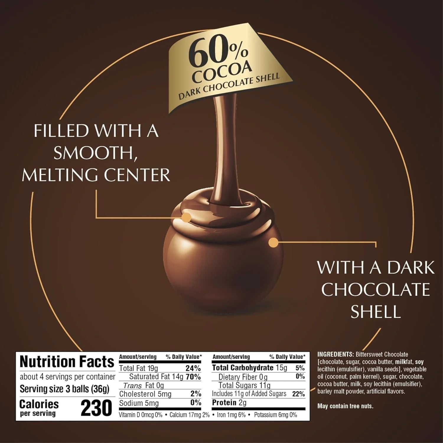 Lindt LINDOR Milk Chocolate Truffles, 5.1 oz Bag (6 Pack) F750