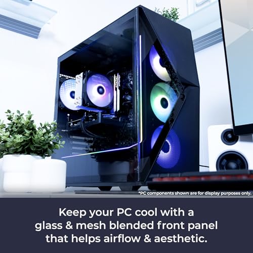 iBUYPOWER Slate MESH Gaming PC Desktop, Intel Core i7 14700F, RTX 5070 12GB, 32GB DDR5, 1TB SSD, Windows 11 R3502