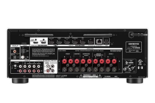 Onkyo TX-NR696 Smart AV Receiver, Dolby Atmos, 4K Ultra HD, Black M275