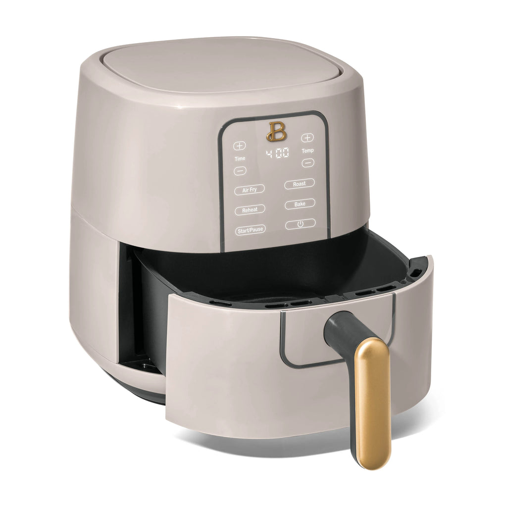 Beautiful 3 Qt Air Fryer with TurboCrisp Technology, Porcini Taupe by Drew Barrymore C9150