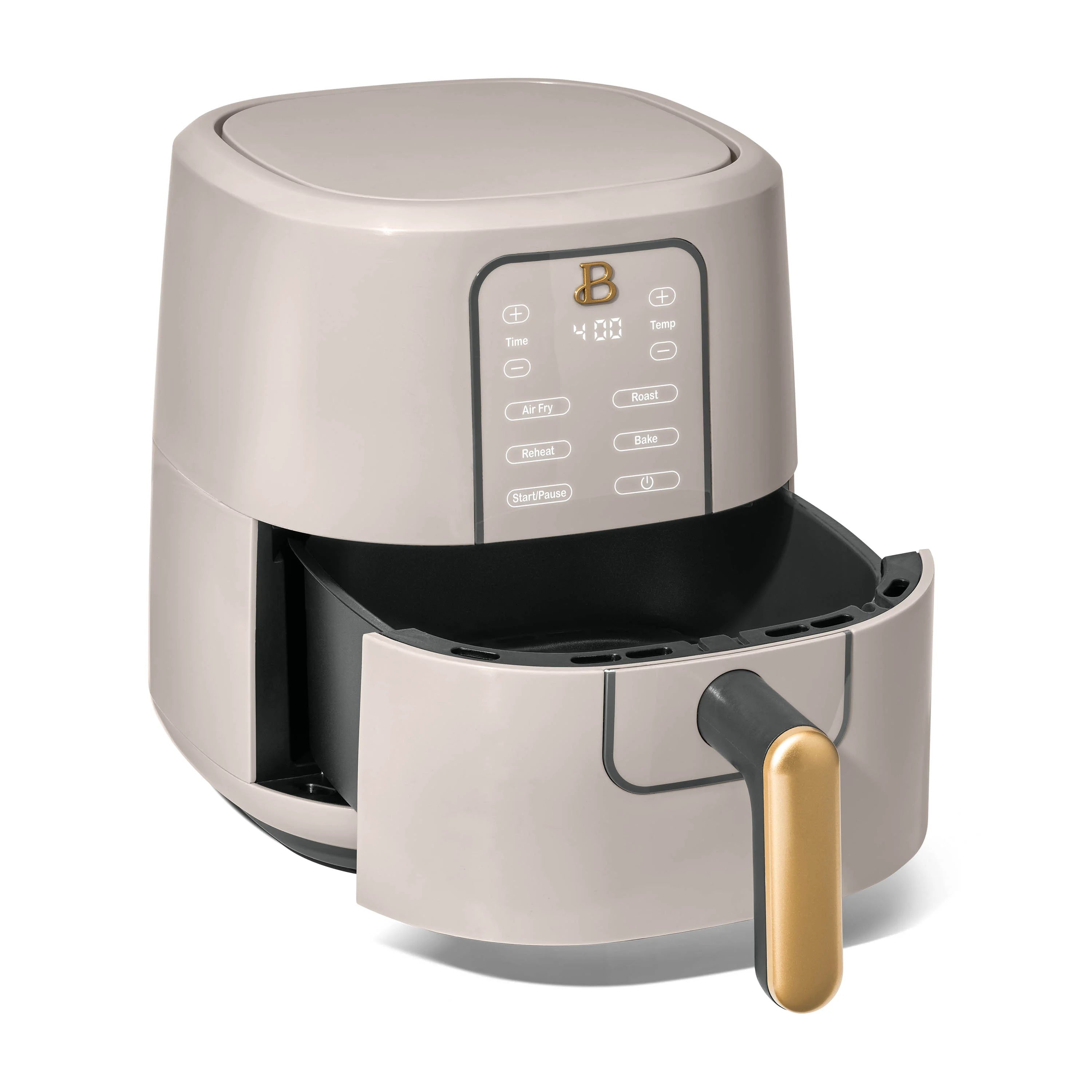 Beautiful 3 Qt Air Fryer with TurboCrisp Technology, Porcini Taupe by Drew Barrymore C9150