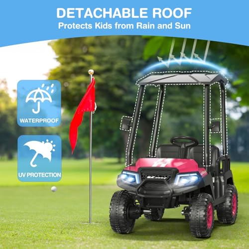 R9 24V Kids Golf Cart 4 Seats 4WD Electric Car with Remote Control L1939