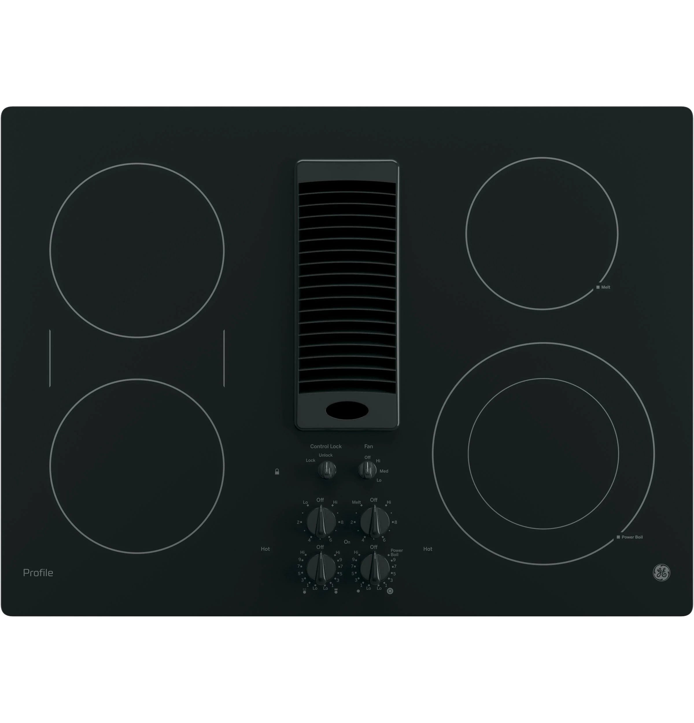 GE Appliances PP9830DJBB 30 Inch Electric Smoothtop Cooktop Black