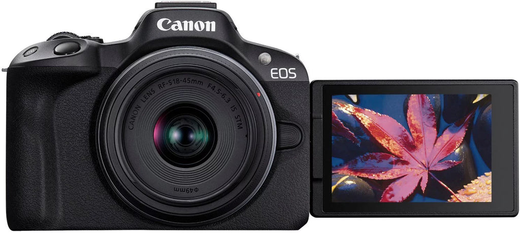 Canon EOS R50 4K Mirrorless Camera with RF-S 18-45mm Lens and Accessories H37459