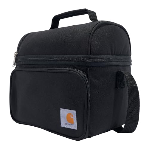 Carhartt Insulated 12 Can Two Compartment Lunch Cooler Bag, Black S79886