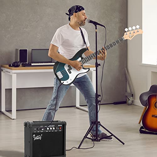 GLARRY Full Size Electric Bass Guitar Beginner Kit 4 String with Amp and Accessories S4156