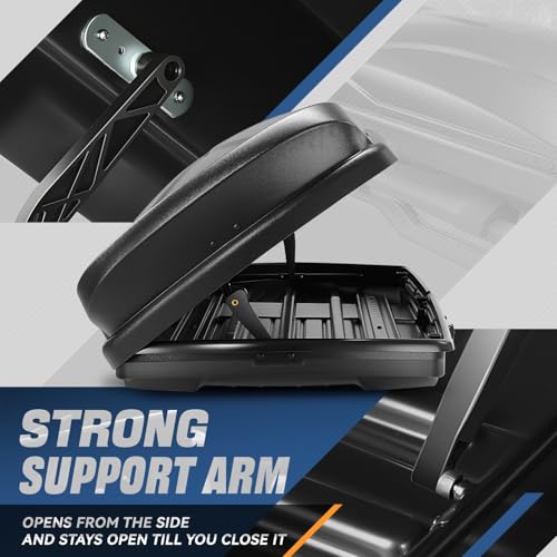 Auto Dynasty Hard Shell Roof Top Car Storage Cargo Carrier, Glossy Black L344