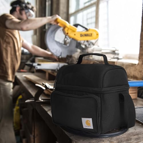 Carhartt Insulated 12 Can Two Compartment Lunch Cooler Bag, Black S79886