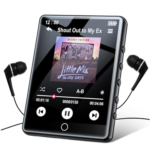 64GB MP3 Player with Bluetooth 5.3, 2.8-inch Touch Screen Digital Music Player, Portable MP3 Player Bluetooth with Speakers High Fidelity Lossless Sound Quality, FM Radio, Voice Recorder, E-Book