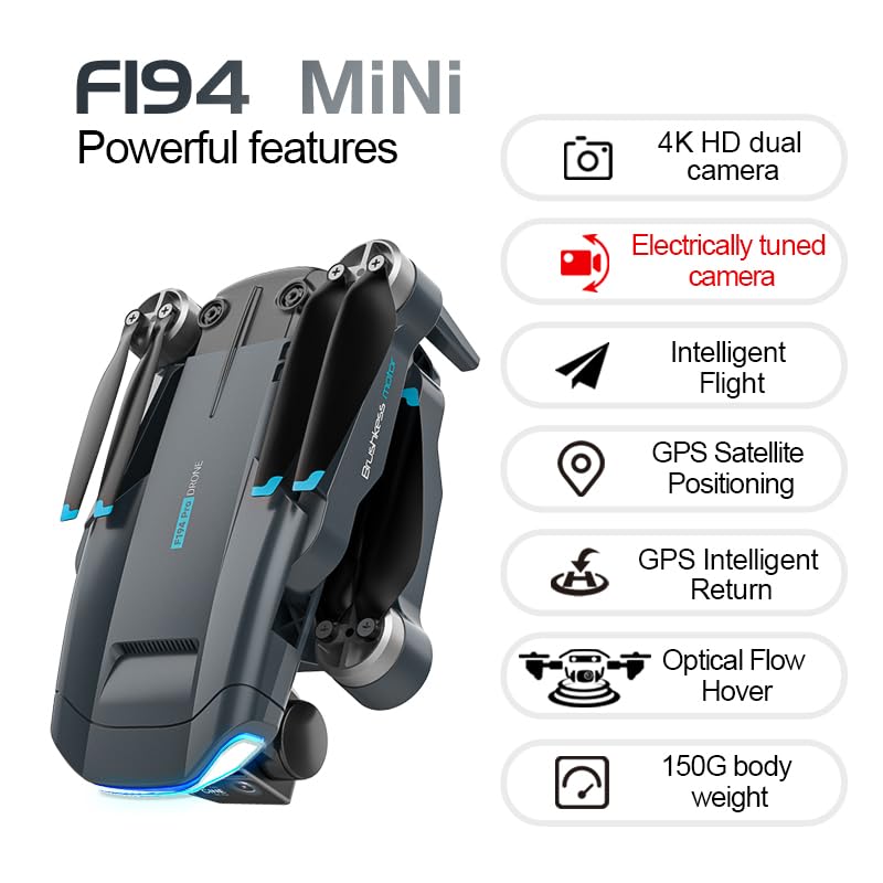 GPS Mini Drone with Camera for Adults 4K FPV, 90 Mins Flight Time E493611