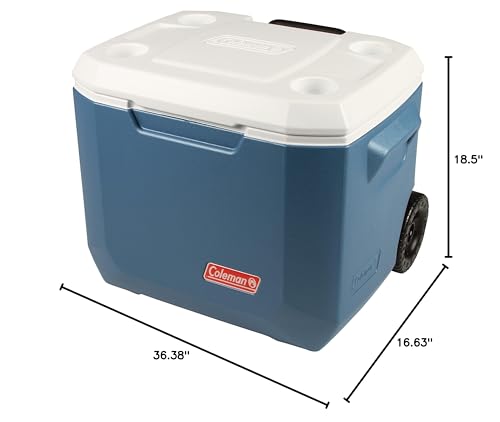 Coleman Xtreme 50qt Rolling Cooler with Wheels Y76762