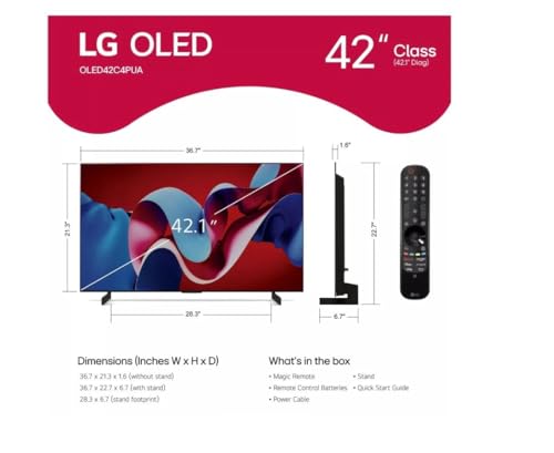 LG 65-Inch Class OLED evo C4 Series Smart TV 4K with Magic Remote E146