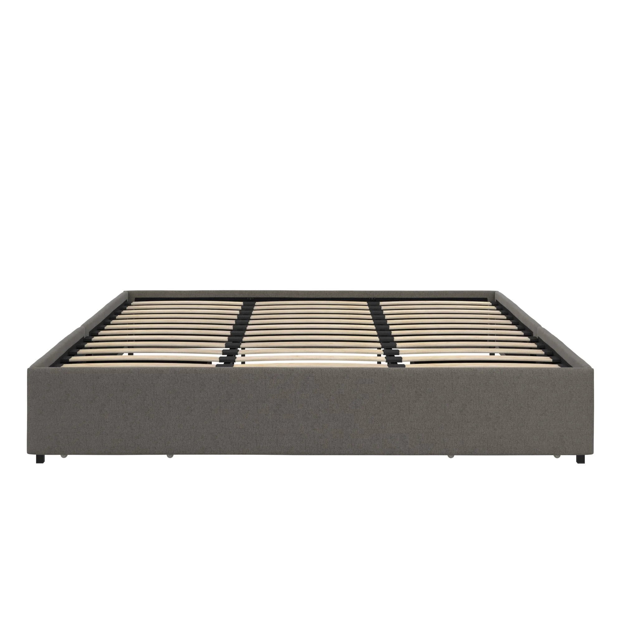 DHP Maven Platform Bed with Storage, King, Gray Linen V35757