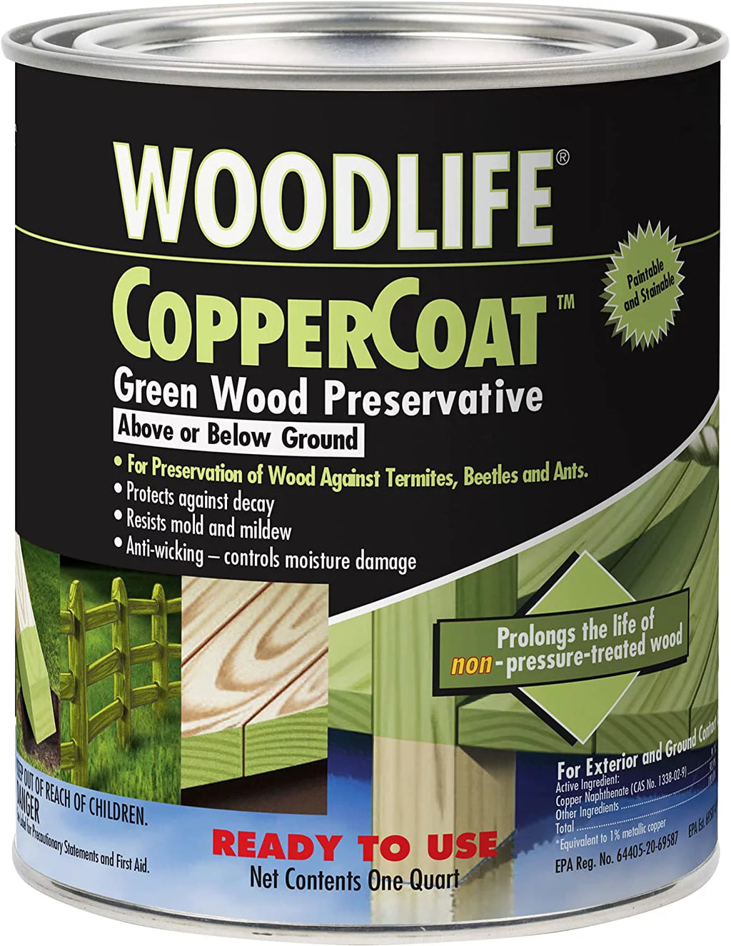 Rust-Oleum Wolman Woodlife Coppercoat Green Wood Preservative, 0.23 Gallon H2174