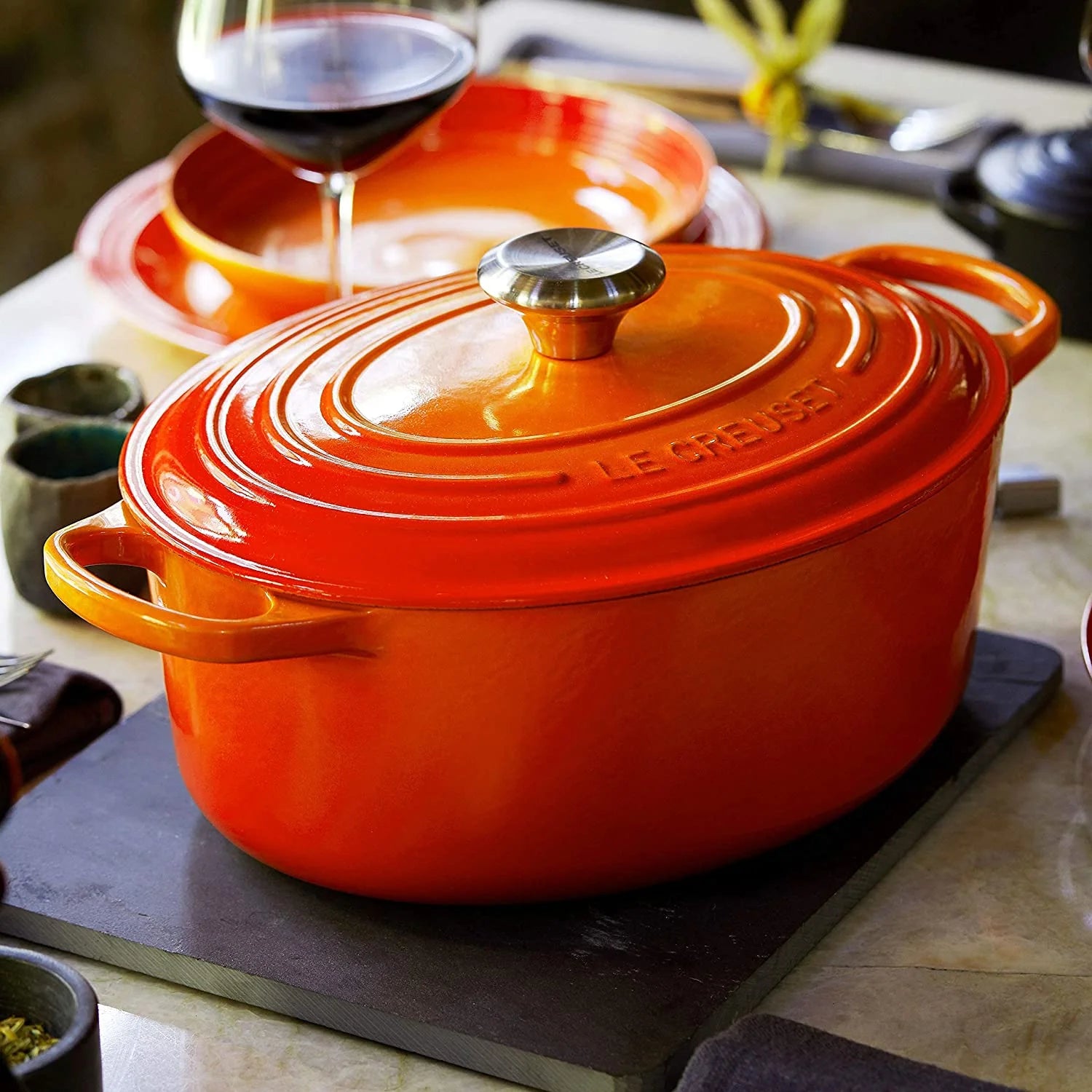 Creuset 9-Piece Signature Cast Iron Cookware Set White Z91667