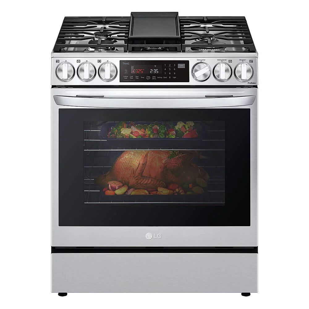 LG LSDL6336 30" Smart Dual Fuel Range, Stainless Steel E61526