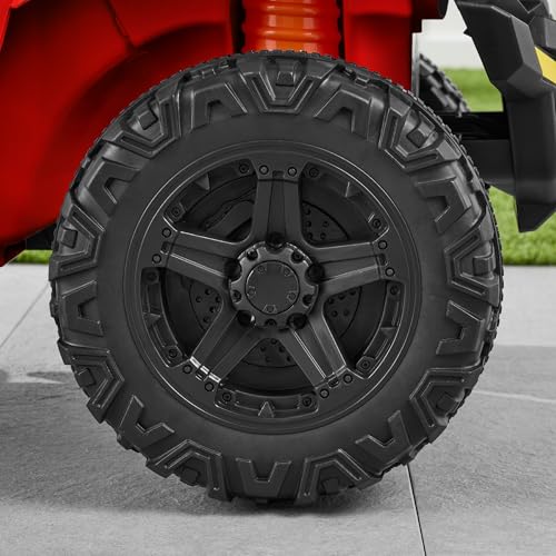 Kids 12V Electric Ride On UTV Car with Trailer, Parent Control, LED Lights, Bluetooth - Black C2735