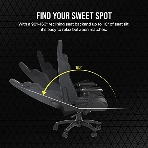 Corsair TC100 Relaxed Gaming Chair Fabric Gray Black A68468