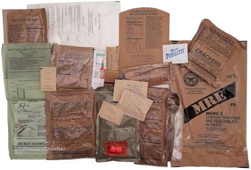 U.S. MRE Meals Ready to Eat Variety Pack of 24 with Flameless Heater A66246