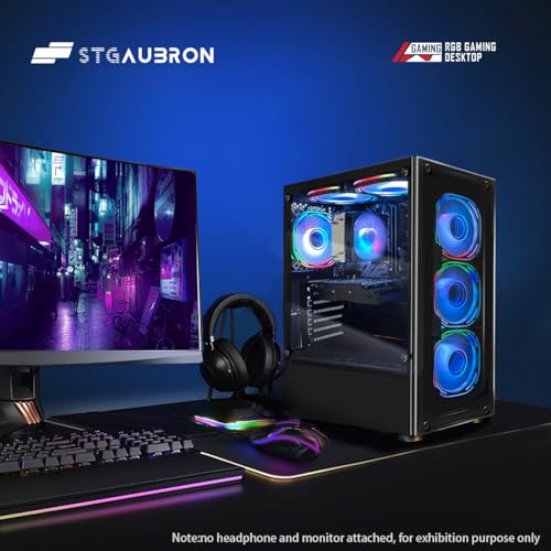 STGAubron Gaming PC Desktop, GeForce RTX 2060 Super, Intel Core i7, 16G DDR4, 1T SSD, Windows 11 Z1287