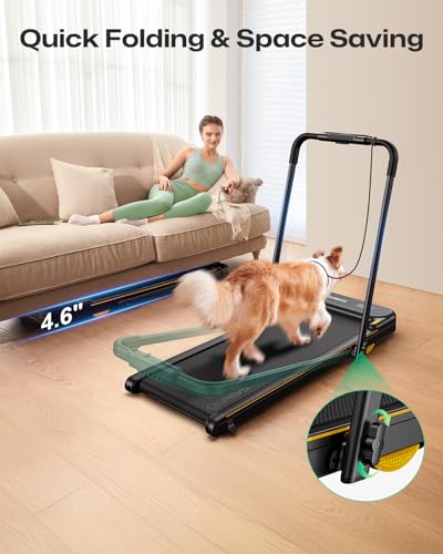 UREVO Strol 2E Smart 2-in-1 Folding Treadmill with Safety Handle E1534