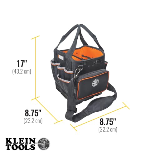 Klein Tools 55419SP-14 Tool Bag with Shoulder Strap, 14 Pockets O8402