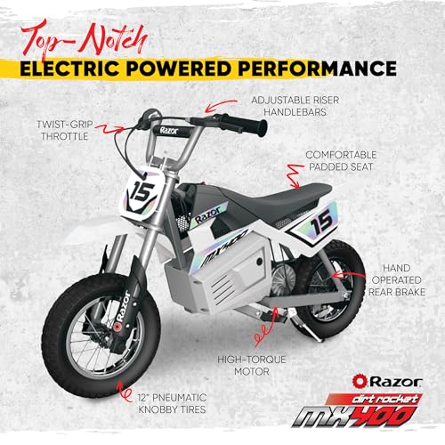 Razor MX400 Dirt Rocket Electric Dirt Bike for Kids 8+ L321