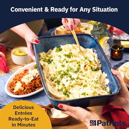 4Patriots Emergency Entree Food Kit – 128 Freeze-Dried MRE Survival Meals, 25 Year Shelf Life X979