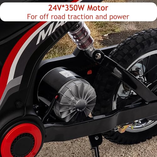 24V 350W Kids Electric Dirt Bike, 3-Speed, Off-Road Ride-On Motorcycle S465