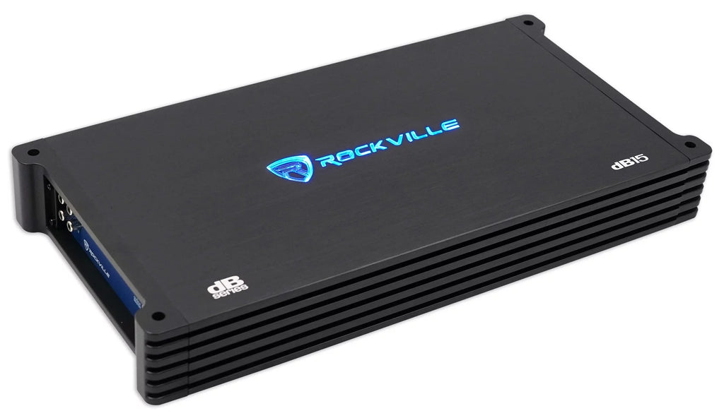 Rockville dB15 6000W Peak Mono 2 Ohm Amplifier with Amp Kit P955