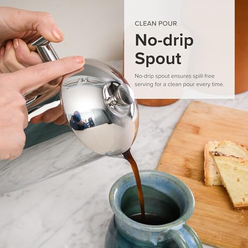 Frieling Double-Walled Stainless-Steel French Press Coffee Maker, 17 oz D60799