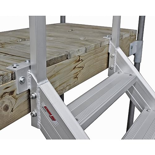Extreme Max 3005.3843 Universal Mount Aluminum Dock Stair 4-Step X6977